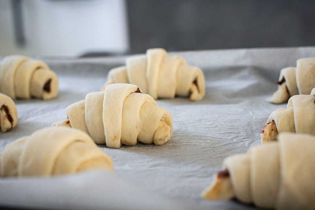 Schritt-für-Schritt-Anleitung Plunderteig, Croissant gerollt