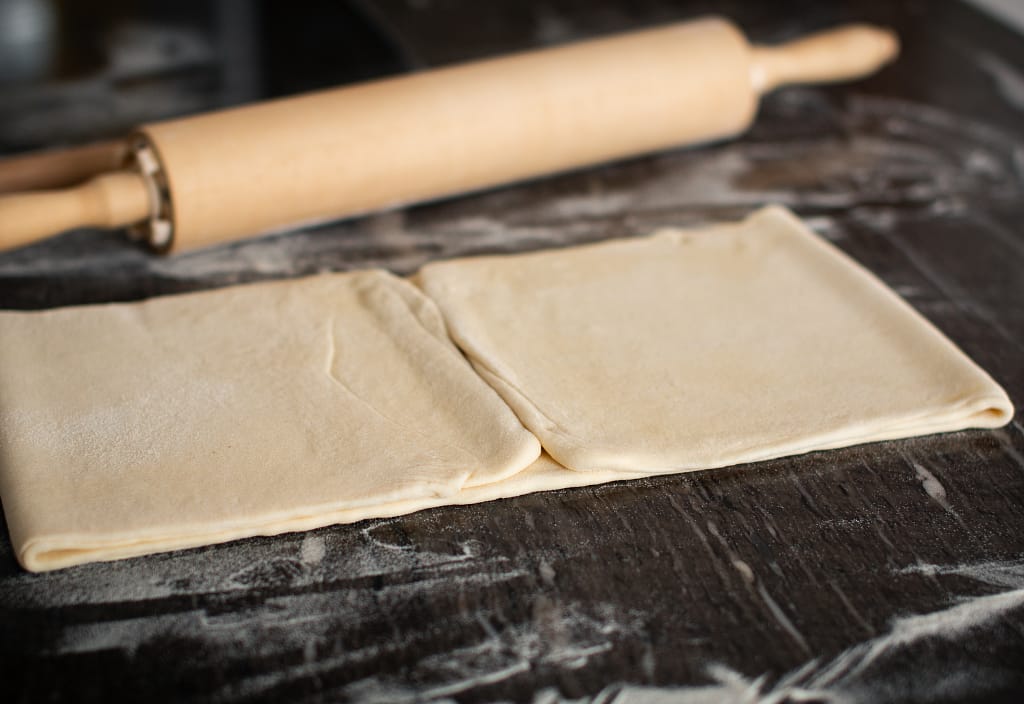 Schritt-für-Schritt-Anleitung Plunderteig, Teigvorbereitung ausrollen, zweite Tour